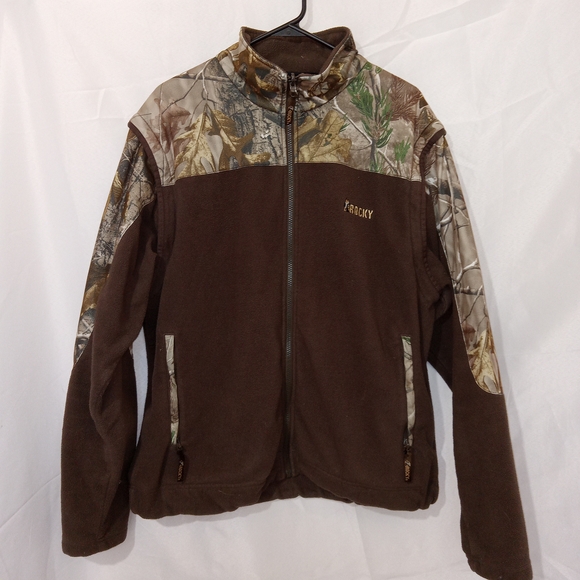 Rocky Other - Rocky Realtree Camo Fleece Jacket – Men’s Size XL Full Zip - Removable Sleeves